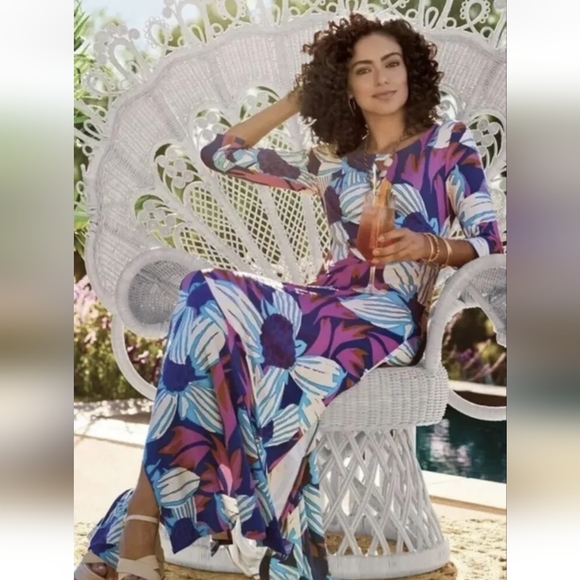 Soft Surroundings Soft Jersey Serena Maxi Dress NWT $130 medium 10/12 - Picture 3 of 9